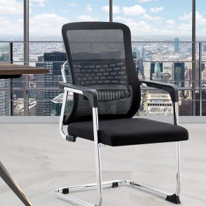 Ergonomic office Chrome visitor chair