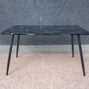 Marble-topped dining table