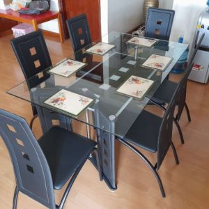 Glass dining set