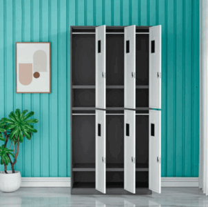 6 Door Locker Cabinet (Gray White)