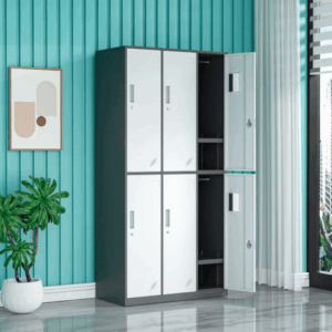 6 Door Locker Cabinet (Gray White)