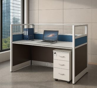 ALPHA BS98 1-Way Workstation Desk (Blue)