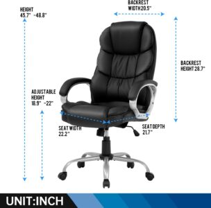 ASTORIA H2312 High-Back Office Chair (Black)