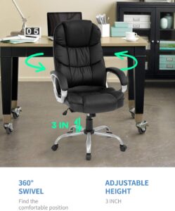 ASTORIA H2312 High-Back Office Chair (Black)