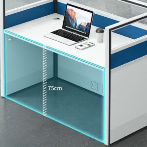 ALPHA BS98 4-Way Workstation Desk (Blue)