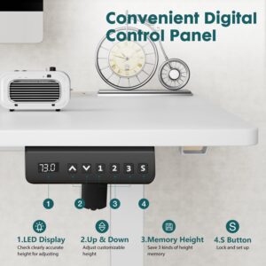 MAVE 4912 Standing Desk (White)
