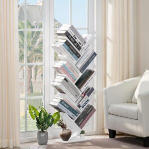 SF 10-Tier Tree Bookshelf (White)