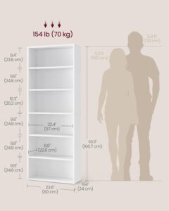 SF 5-Tier Bookcase (White)