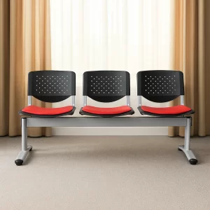 Heavy-Duty Linked Chair (Red&Black)