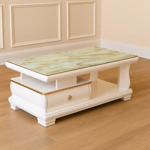 Marble Top Coffee Table and Matching TV Stand